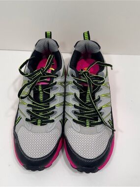Fila Gray, Pink & Neon Green Women’s Athletic Sneakers